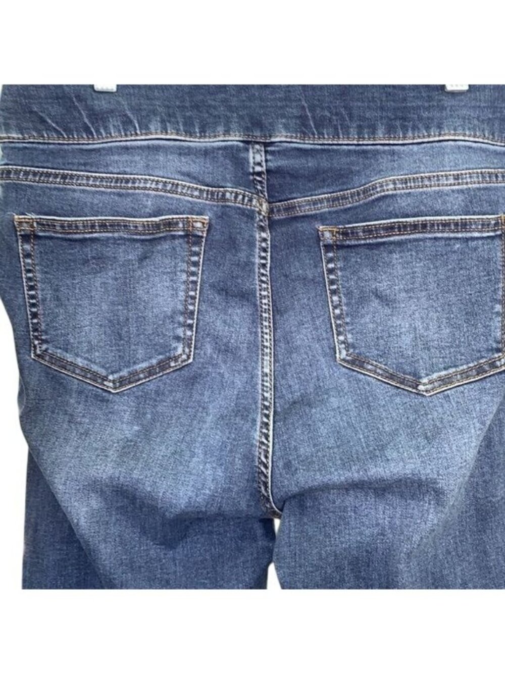 Westport Womens Pull-On Denim Jeans Size 10 Stretch Waistband Dark Wash - Picture 9 of 11
